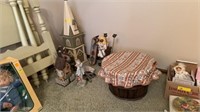 HOME DECOR - BASKET, CHURCH, BIRD HOUSES