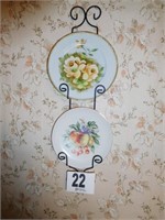 Plate rack with 2 plates