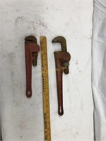 Two Smaller Pipe Wrenches