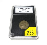 1857 Flying Eagle cent, Fine-15