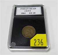 1861 Indian Head cent, XF-40