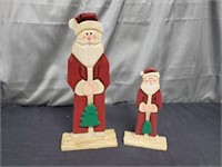2 Piece Christmas Wooden Figures