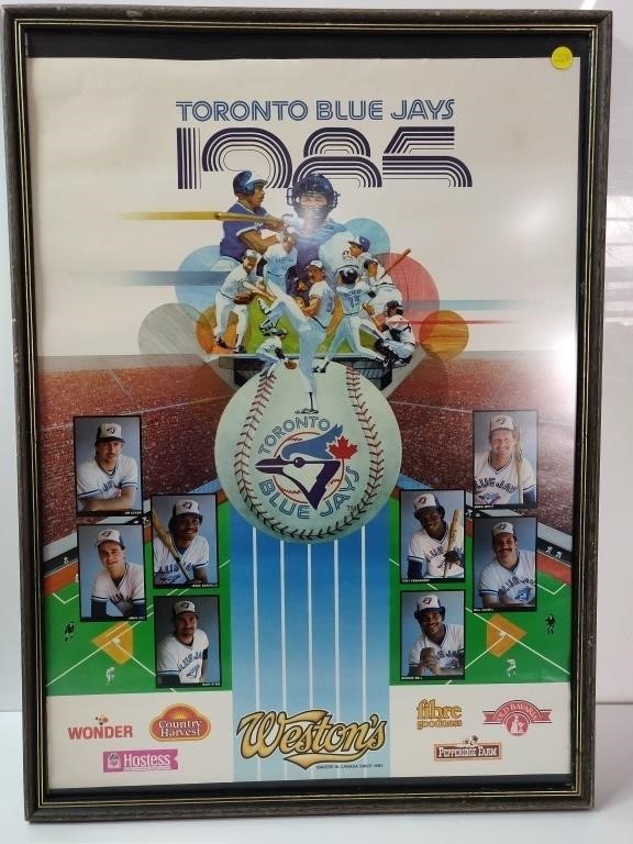 1985 Toronto Blue Jays Poster Framed - Rare