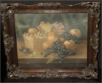 Antique Chromolithograph - Still Life with Fruit