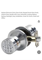 Keyless Electronic Entry Door Knob, Keypad Smart