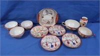 Vintage Porcelain Oriental China pcs