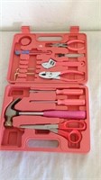 Women's pink tool set missing some items