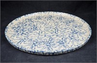 Vintage 13" Roseville Ceramic Spongeware Plate
