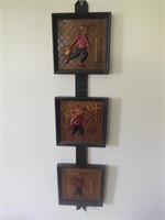 Stacked Oriental wall hanging