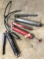 GREASE GUN LOT - RED ONE IS MARKED KENDALL