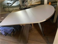 Rounded edge wall mount work station 6' x 3"