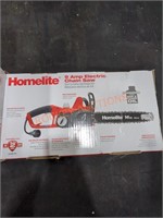 Homelite 14" electric chain saw, corded, 9 amp