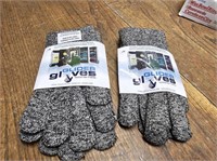 NEW 2 Pair GLIDE Touch Screen GLOVES Sz L/M