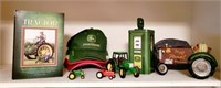 John Deere Hats, Tin Bank, Tractors
