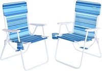 SUNNYFEEL 17" Tall Folding Beach Chair for Adults