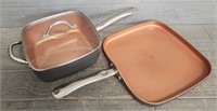 Copper Filling Skillet & Copper Filling Pot w/ Lid