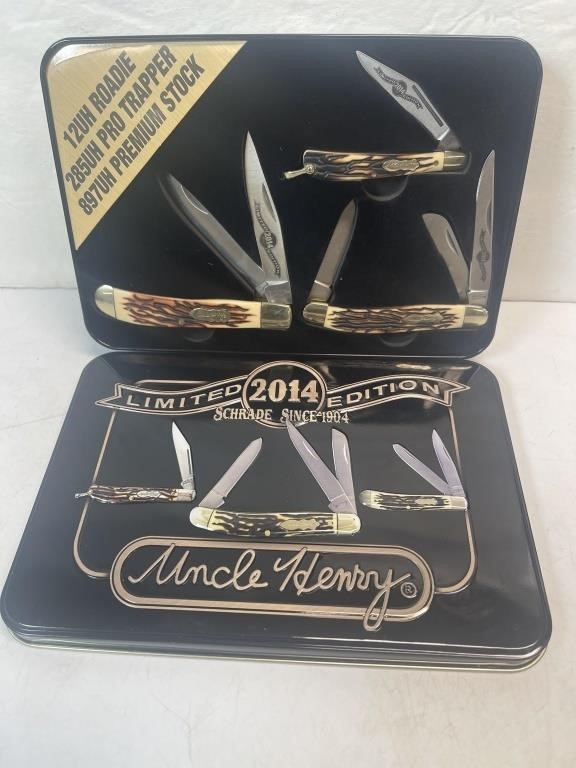 Uncle Henry Three Knife Set New Never Sharpened