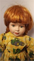 16” Girl John Deere Porcelain Doll.