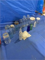 Qty of bottles and jars; including Crown,