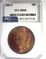 1882-S Morgan PCI MS65 Impressive Color
