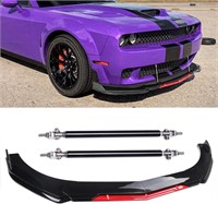 Front Bumper Lip Splitter + Strut Rods Glossy