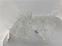 15 pcs Glassware - Stemware - Sundae Dishes