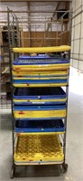 Wire mobile bakers rack-23.5 x 25.5 x 75
W/ 29