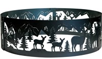 Steel Fire Ring- Metal Works, Elk Deer