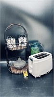 Lead Crystal Powder Box, Toaster, Pitcher & more