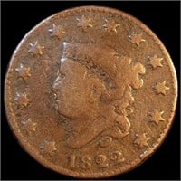 1822 Coronet Matron Head Large Cent