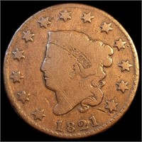 1821 Coronet Matron Head Large Cent - Nice!