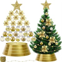 53 Pcs Gold Christmas Tree Decorations Set