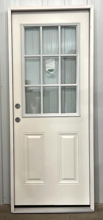 REEB 32in RH 9-Light Prehung Exterior Door