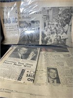 Four (4) Newspapers RFK Funeral Coverage