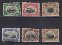 US Stamps #294-299 Mint OG set, some with disturbe