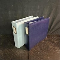2 Blue(s) Leather Scrapbook Albums, 12x12