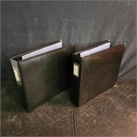 2 Black Leather Scrapbook Albums, 12x12
