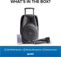 Gemini Sound Es-15togo Wireless Portable