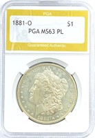 1881-O Morgan Silver Dollar MS-63 PL