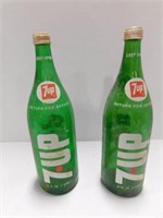 2 32 oz. 7UP Bottles