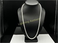 STERLING SILVER ITALY ROPE CHAIN