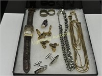 ASSORTMENT OF MENS JEWELRY ITEMS