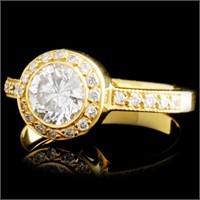 18K Gold Ring with 1.15ctw Diamonds