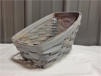 Painted longaberger handwoven basket