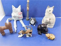 Decorative Cat Lot--Handpainted, Handcrafted,