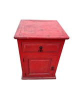 Red Wooden Night Stand