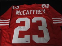 49ERS CHRISTIAN MCCAFFREY SIGNED JERSEY COA