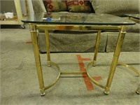 Glass top table 27" x 22"