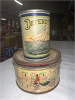 Two vintage tins