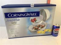 Corningware French White Gold 3pc Casseroles